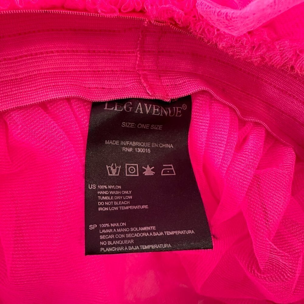 Leg Avenue Hot Pink Organza Layered Tulle Tutu - Picture 4 of 4